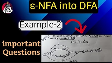 Convert ε-NFA into DFA Example-2 || important questions || #Lexical_Analysis