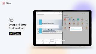 Zoho Show for Android: Drag and drop to download