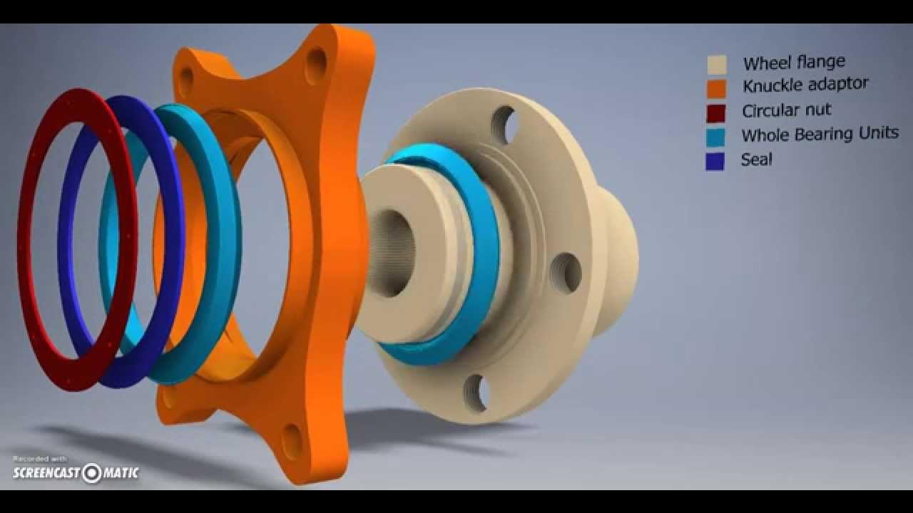 Car wheel Hub assembly order (Autodesk inventor) YouTube