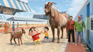 Shinchan & Nobita Bought Giant Goats From Village! 🐐Speci...