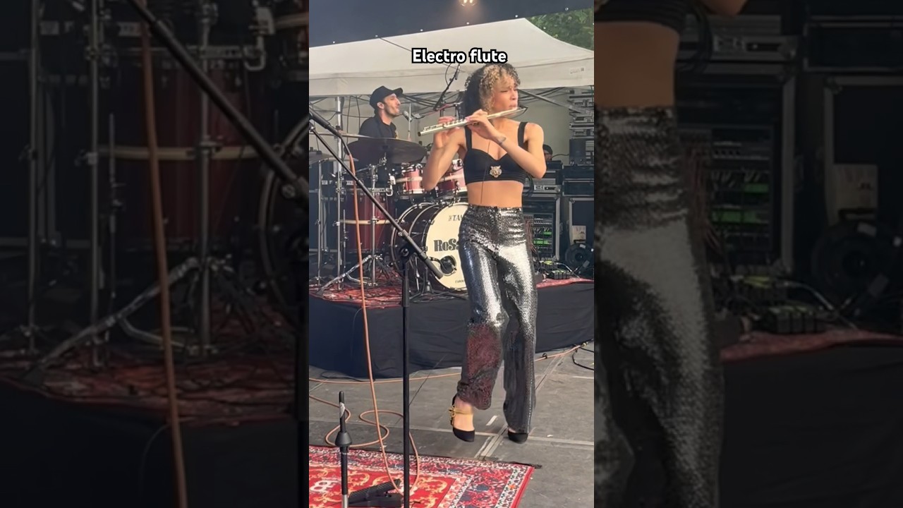 Rocking the stage with a flute ! 