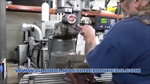 Tree 2UVR-C 48" Milling Machine W/6" Indexer,Vise & Newall 2-Axis DRO 3Ph