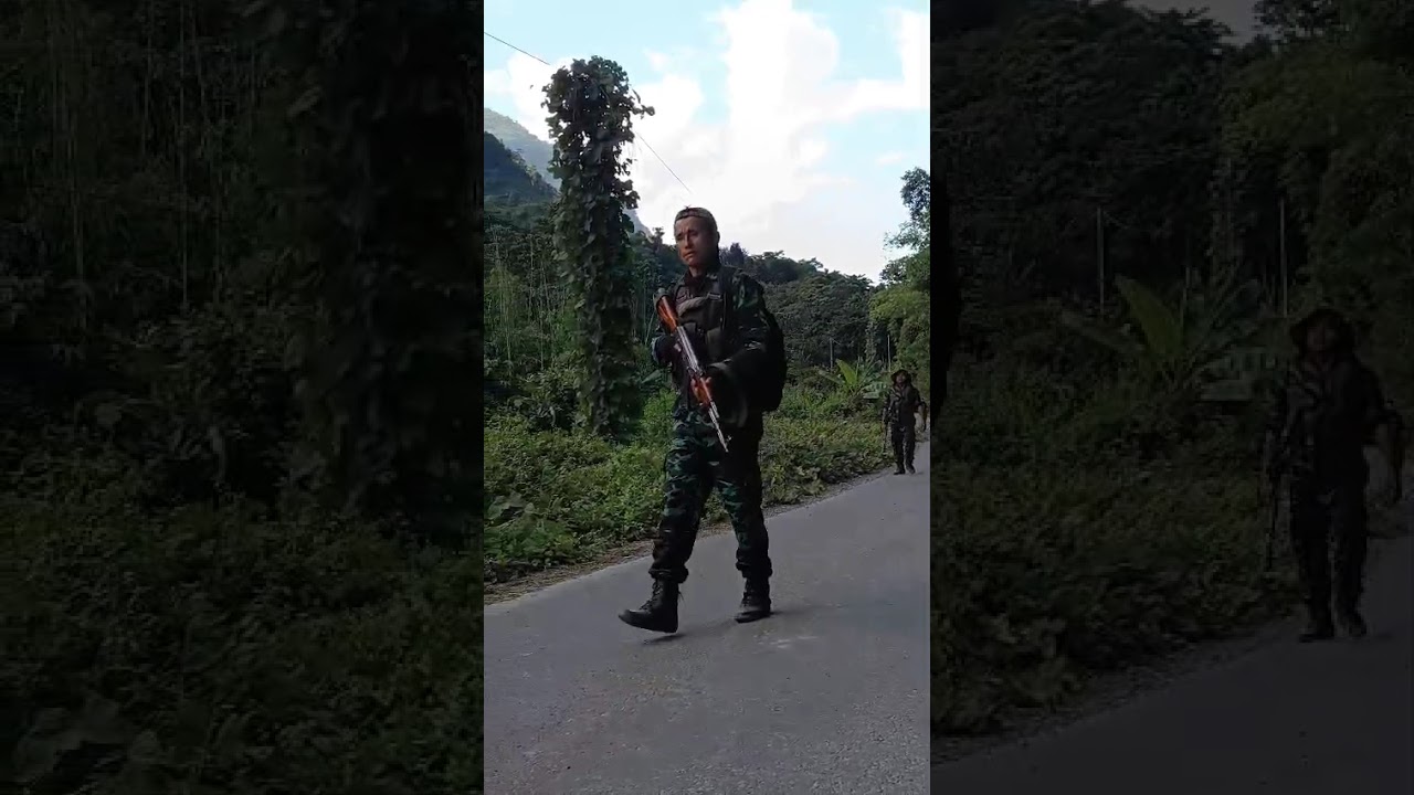 Zeliangrong Army on duties.