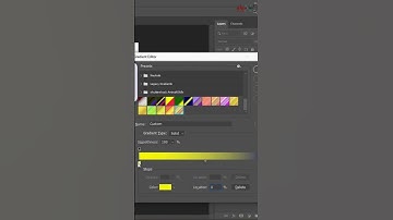 2 Ways to Set the Location of Color Stop in Gradient Making in Photoshop #2waystosetthelocation