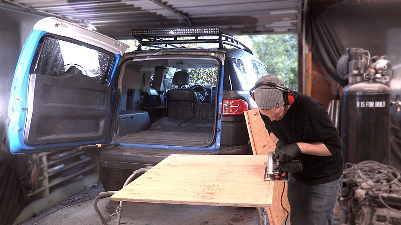 Fj Cruiser Build Pt 10 Diy Collapsible Bed In The Back Of The Fj