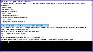 How To Allow Remote Connections To MongoDB in OpenSUSE Leap 42.2