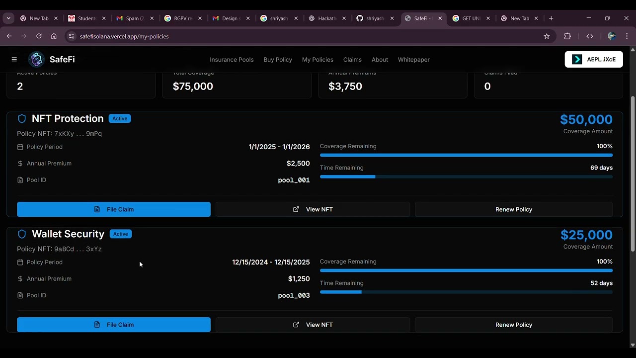 Building SafeFi: Full-Stack Decentralized Insurance Platform on Solana | Next.js + AI Risk Scoring