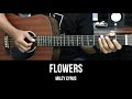 Flowers  miley cyrus  easy guitar tutorial  chords  lyrics  guitar lessons