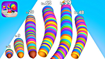 SLUGGY RUN 3D - Colorful ASMR Gameplay (Level Up, Run Game)