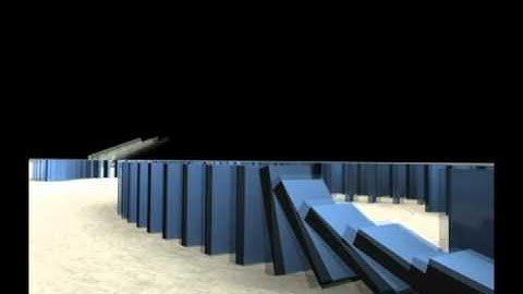 Cinema 4D animation Domino Effect