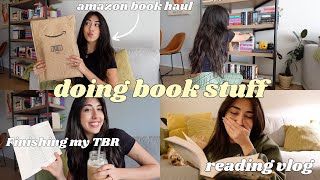 Doing bookish things📚❣️amazon book haul, reading vlog and attempting to finish my TBR *spoiler free*