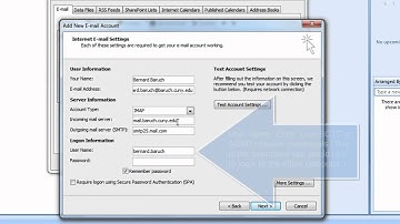 Outlook 2007 IMAP Configuration
