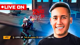 💙 LEVEL UP AO VIVO 💙 TOP 1 KILL BR! 1 PARTIDA PRO ELITE !! FREE FIRE MOBILE 💙