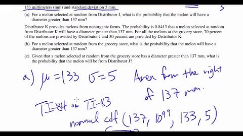 2017 AP Statistics Free Response Question 3