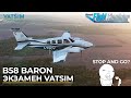 Black Square B58 Baron на Экзамен в VATSIM Microsoft Flight Simulator