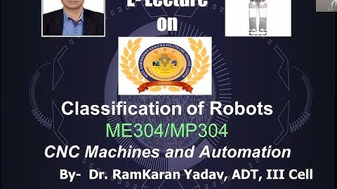 Classification of Robots II By Dr. Ramkaran Yadav II ME 304/ MP 304 II GPC JAIPUR