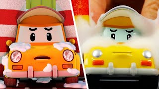 キャップはよく洗う🚕 | ロボカーポリーの名場面をおもちゃで再現! | おもちゃあそび | 子供向けアニメ | ロボカーポリー テレビ