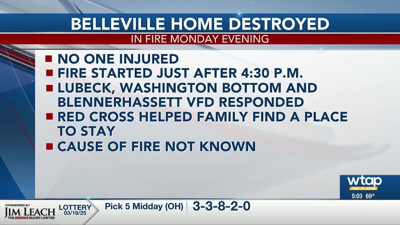 Fire destroys mobile home in Belleville - YouTube