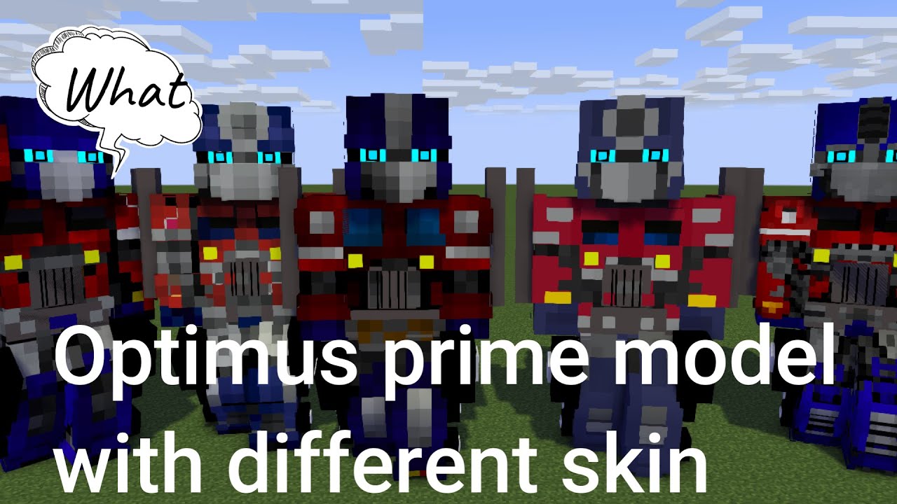Transformers Using my optimus prime model with different minecraft