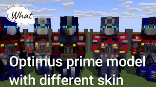 Transformers : Using my optimus prime model with different minecraft optimus prime skin. screenshot 1