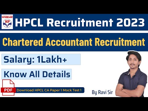 HPCL Recruitment 2023 | Chartered Accountant Recruitment | Salary 1Lakh+ | Know All Details