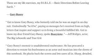 Buseyisms: Gary Busey’s Basic Instructions Before Leaving Earth by Gary Busey