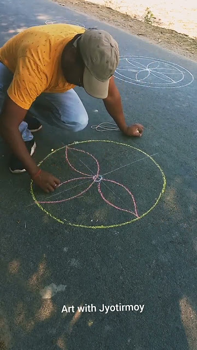 Alpona tutorial #alpona ##muggulu #rangoli #shorts