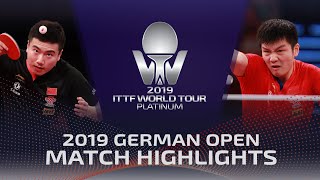 Liang Jingkun vs Fan Zhendong | 2019 ITTF German Open Highlights (1/2)