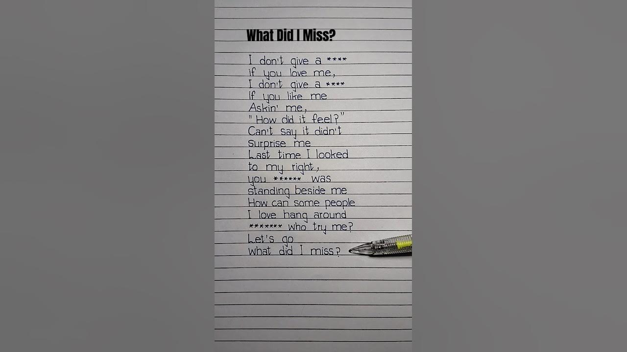 What Did I Miss? Lyrics Song by Drake #whatdidimiss #lyrics #drake #drakesongs What Did I Miss? Lyrics Song by Drake #whatdidimiss #lyrics #drake #drakesongs