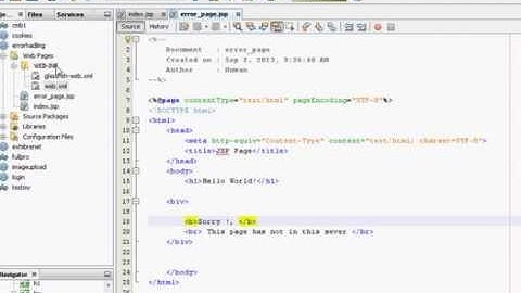 Error handling java web application tutorial