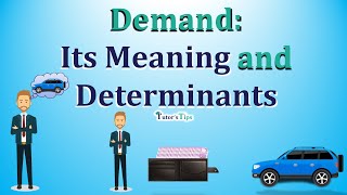 Meaning of Demand and its determinants  - Explained with Animated Examples