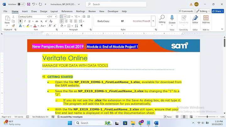 New Perspectives Excel 2019 | Module 6: End of Module Project 1 | Veritate Online | NP_EX19_EOM6-1