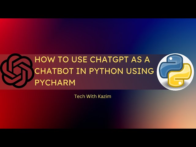 Chat GPT Bots in PyCharm: A Beginner's Guide to Creating Conversational AI 3 sddefault
