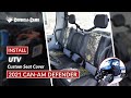 Can Am Defender Seat Cover Installation: Large Bolster Seats: 2021 Can-Am Custom Seat Cover