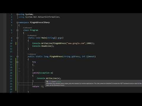 How to Ping an Ip Address Using C# (Get Ping Time/Latency)