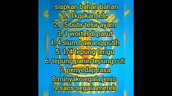 Proses pembuatan nugget ikan lele (versi anak perikanan)