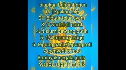 Thumbnail of Proses pembuatan nugget ikan lele (versi anak perikanan)