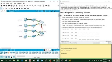 8 1 4 7 Packet Tracer   Subnetting Scenario