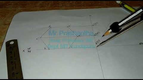 Engg Graphics - Projection of Planes Prob 34 Sketching By Prashantha Acharya, ME