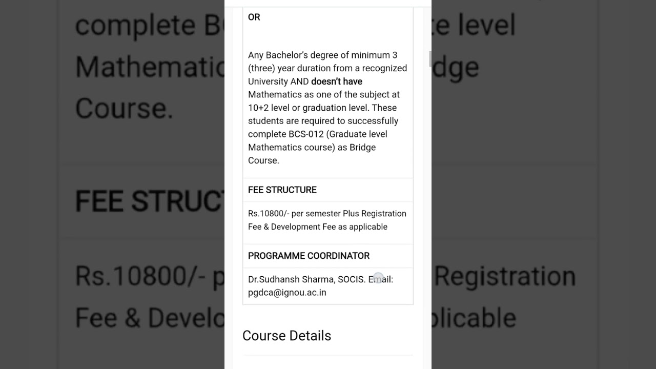 🔥TOP Diploma course From IGNOU -PGDCA_NEW step by step details 