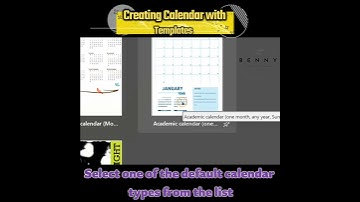 Creating Calendar with Templates in Word #wordtutorial #calendar #template #thebenny