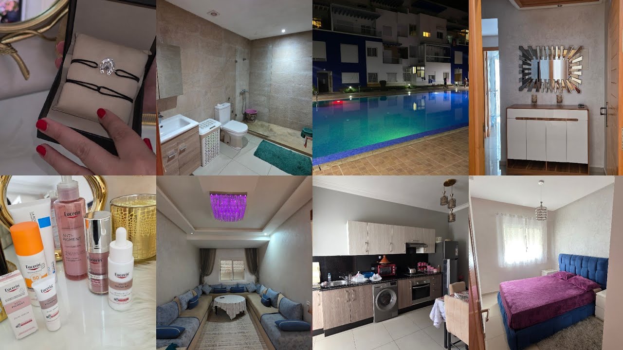 روتين يومي من صباح💓كلو طاقة إيجابية💓ليبغا ايخيم جبت لك شقة ممتازة مجهزة بمسابح💓قريبة البحر بالمحمدية