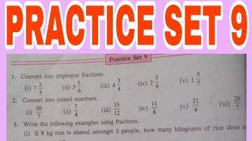 operation on fractions | Practice set 9 standard 6th maths Maharashtra state board
