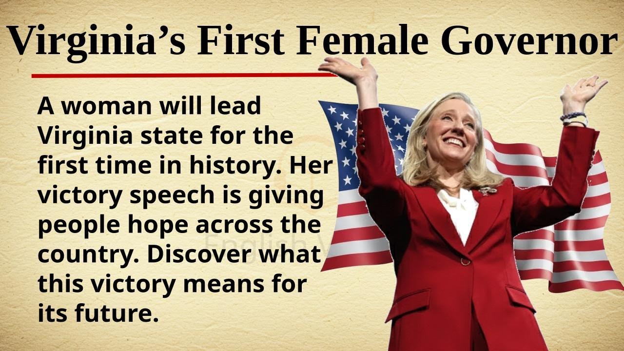 Virginia's First Female Governor || 🇺🇸👩‍⚖️ Learn English Through Story Level 2 || Graded Reader 🎧