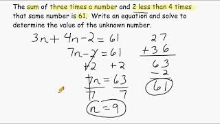 Using Algebra To Solve Word Problems - Youtube