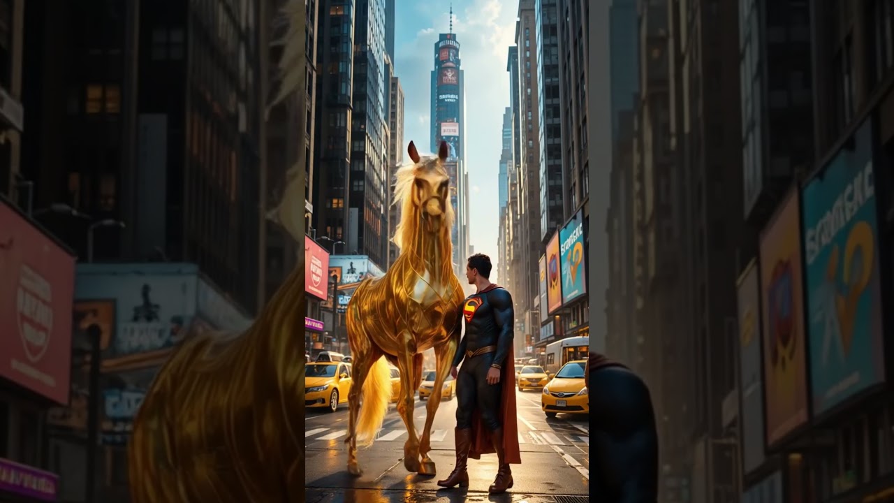 GOLDEN Horse Spotted with SUPERMAN on New York City Streets?