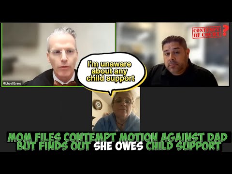 Mom files for Contempt against Dad but ends up finding out she was ordered to PAY Child Support