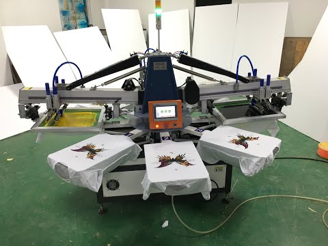3 color automatic T shirt printing machine from RUIDA