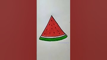 🍉 watermelon drawing easy🍉How to draw Watermelon