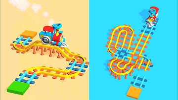 Lay Rail Connect Train Track - All Pieces Use - Android Gameplay #3